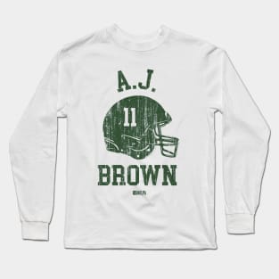 A.J. Brown Philadelphia Helmet Font Long Sleeve T-Shirt